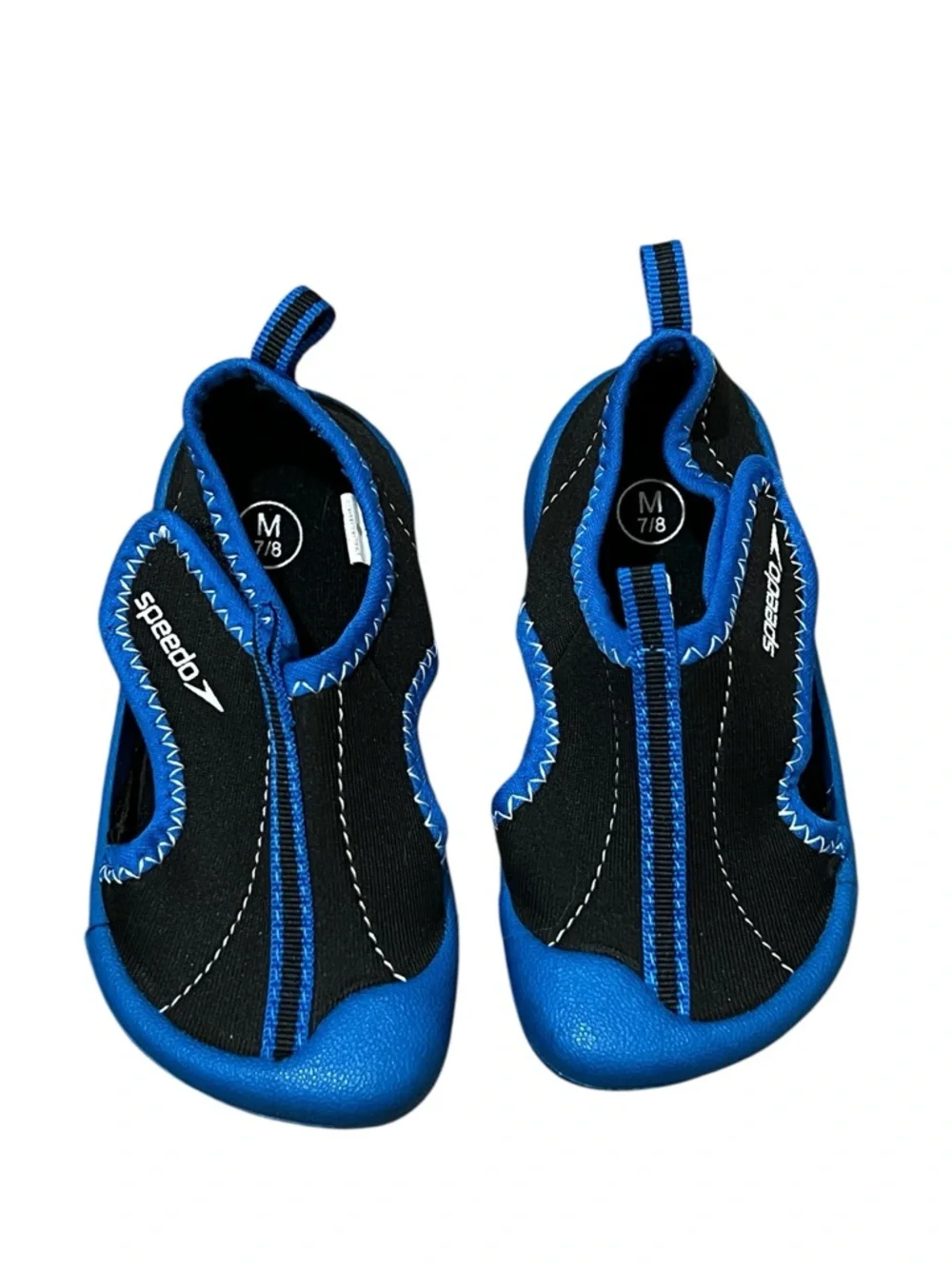 Speedo Hybrid Water Shoes Kids Toddler Blue Black Slip On Pool Beach Sneaker M